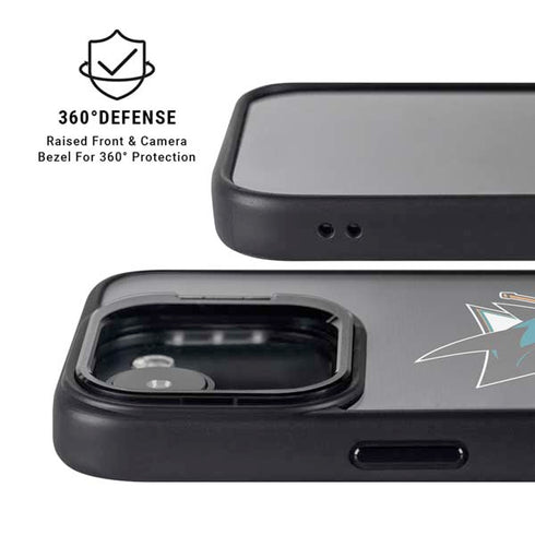NHL San Jose Sharks Jersey iPhone 16e Kickstand Case