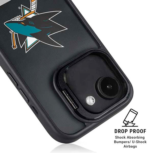 NHL San Jose Sharks Jersey iPhone 16e Kickstand Case