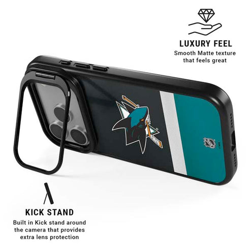 NHL San Jose Sharks Jersey iPhone 17 Pro Max Kickstand Case