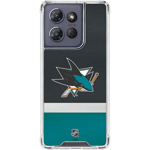 NHL San Jose Sharks Jersey Moto G Play 5G (2025) Clear Case
