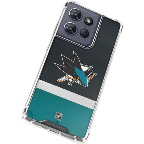 NHL San Jose Sharks Jersey Moto G Play 5G (2025) Clear Case