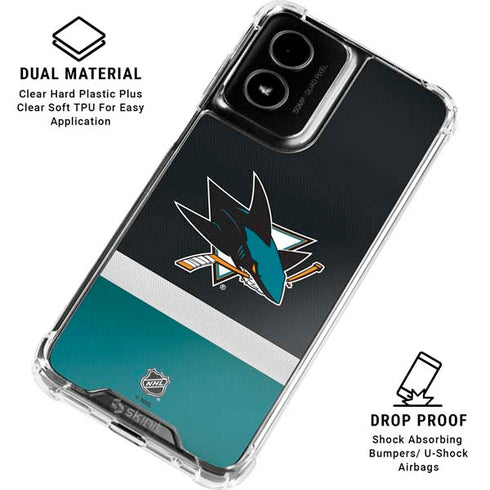 NHL San Jose Sharks Jersey Moto G Power 5G (2024) Clear Case