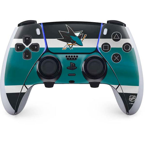 NHL San Jose Sharks Jersey PS5 DualSense Edge Pro Controller Skin