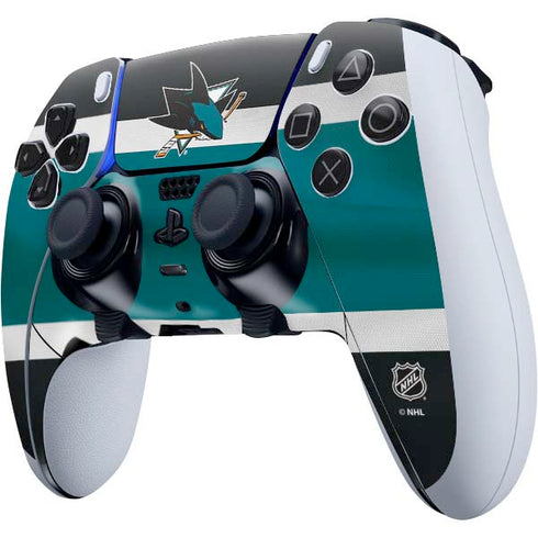 NHL San Jose Sharks Jersey PS5 DualSense Edge Pro Controller Skin