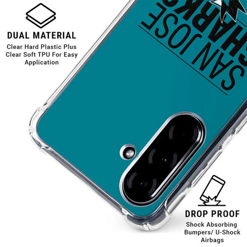 NHL San Jose Sharks Lineup Galaxy A36 5G Clear Case