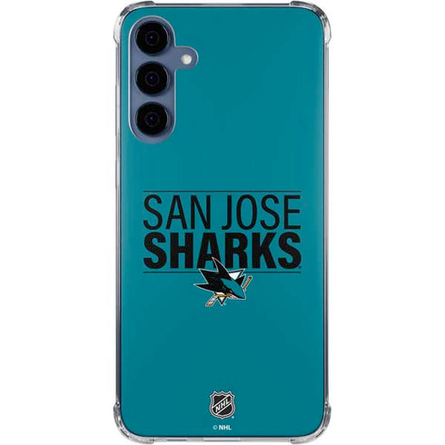 NHL San Jose Sharks Lineup Galaxy A55 5G Clear Case