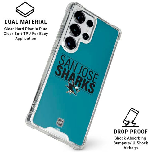 NHL San Jose Sharks Lineup Galaxy S25 Ultra Clear Case