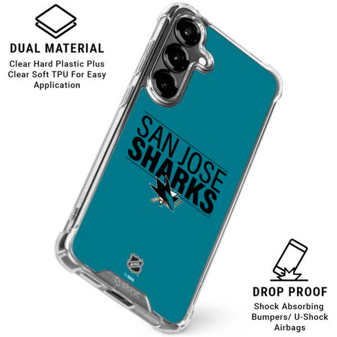 NHL San Jose Sharks Lineup Galaxy S26 Clear Case