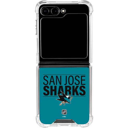 NHL San Jose Sharks Lineup Galaxy Z Flip6 Clear Case