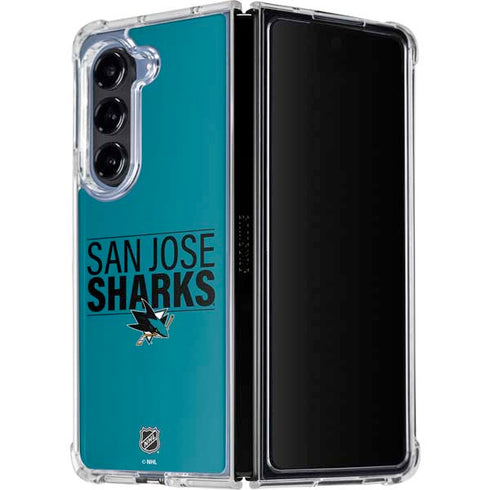 NHL San Jose Sharks Lineup Galaxy Z Fold5 5G Clear Case