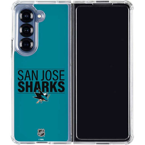 NHL San Jose Sharks Lineup Galaxy Z Fold6 Clear Case