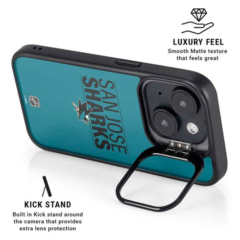 NHL San Jose Sharks Lineup iPhone 14 Plus Kickstand Case