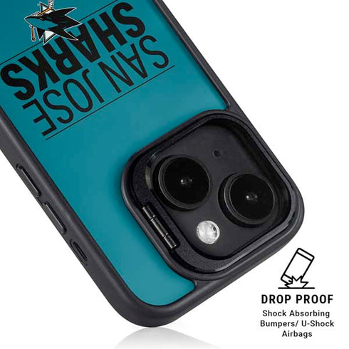 NHL San Jose Sharks Lineup iPhone 14 Plus Kickstand Case