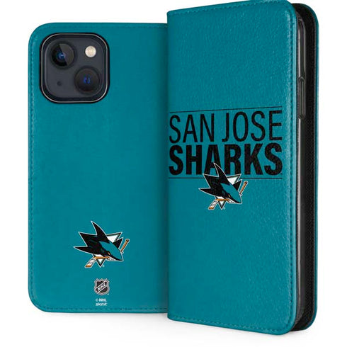 NHL San Jose Sharks Lineup iPhone 15 Plus Folio Case