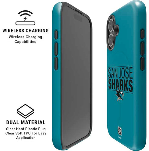 NHL San Jose Sharks Lineup iPhone 16 Magsafe Impact Case
