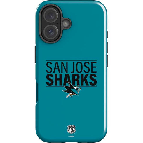NHL San Jose Sharks Lineup iPhone 16 Plus Impact Case