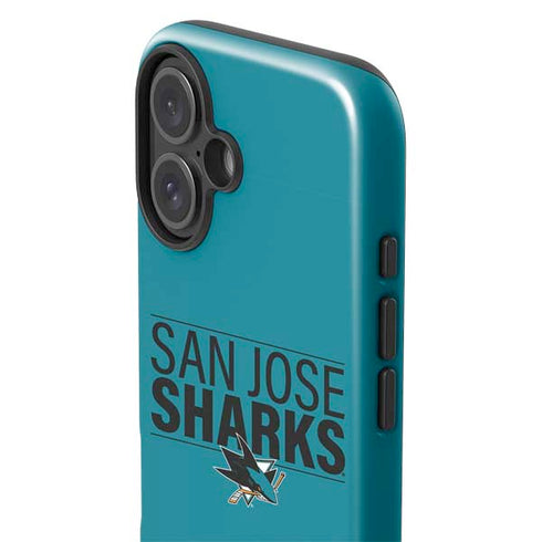 NHL San Jose Sharks Lineup iPhone 16 Plus Impact Case