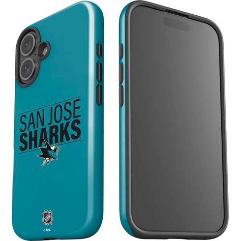 NHL San Jose Sharks Lineup iPhone 16 Plus Impact Case