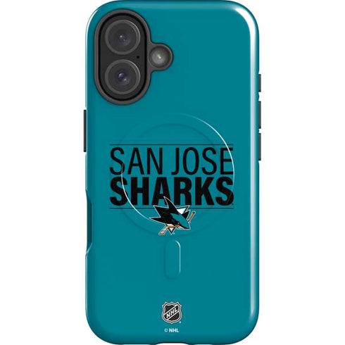 NHL San Jose Sharks Lineup iPhone 16 Plus Magsafe Impact Case