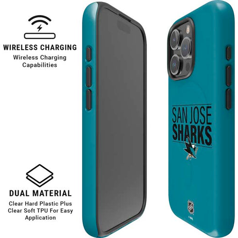 NHL San Jose Sharks Lineup iPhone 16 Pro Max Magsafe Impact Case