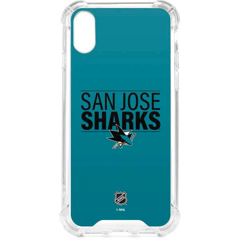 NHL San Jose Sharks Lineup iPhone XS Clear Case
