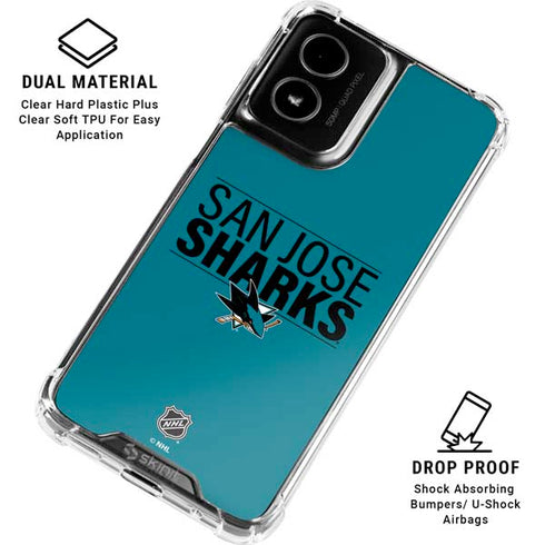 NHL San Jose Sharks Lineup Moto G Power 5G (2024) Clear Case