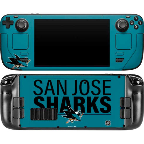 NHL San Jose Sharks Lineup Steam Deck Handheld Gaming Computer OLED Skin