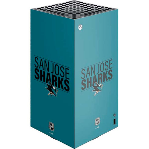 NHL San Jose Sharks Lineup XBox Series X Digital Edition Console Skin