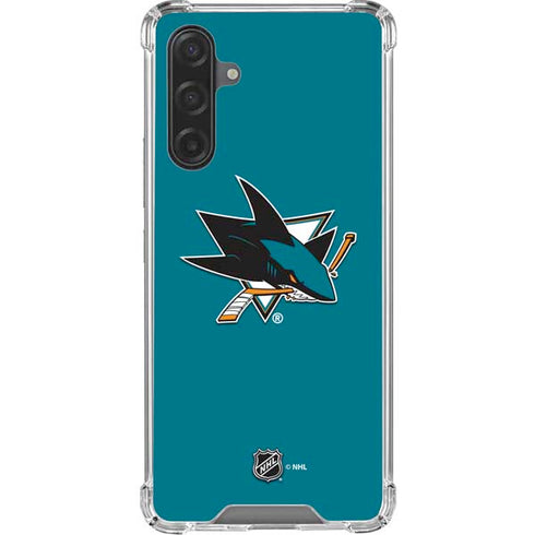 NHL San Jose Sharks Solid Background Galaxy A17 Clear Case