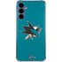 NHL San Jose Sharks Solid Background Galaxy A55 5G Clear Case