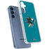 NHL San Jose Sharks Solid Background Galaxy A55 5G Clear Case
