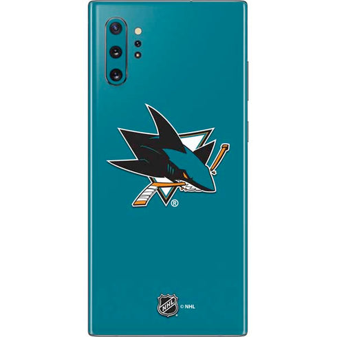 NHL San Jose Sharks Solid Background Galaxy Note 10 Plus Skin