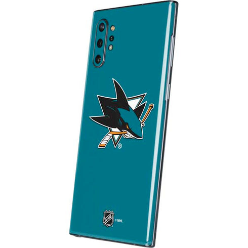 NHL San Jose Sharks Solid Background Galaxy Note 10 Plus Skin