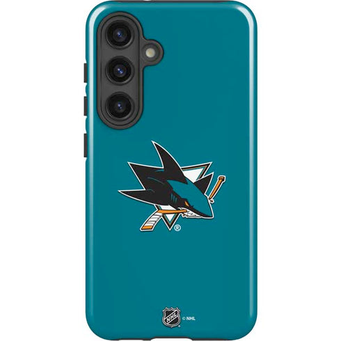 NHL San Jose Sharks Solid Background Galaxy S25 Impact Case
