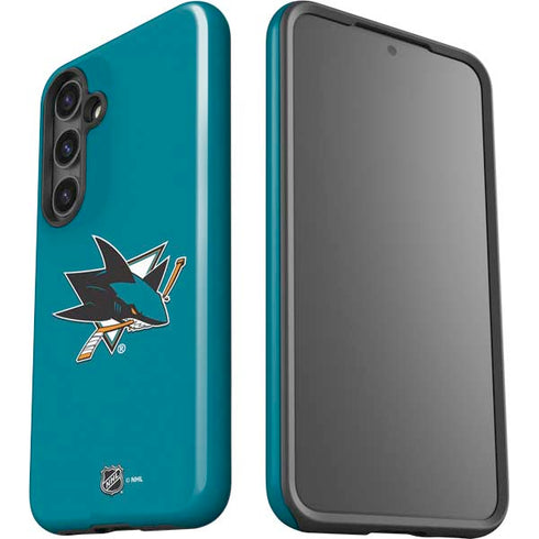 NHL San Jose Sharks Solid Background Galaxy S25 Impact Case