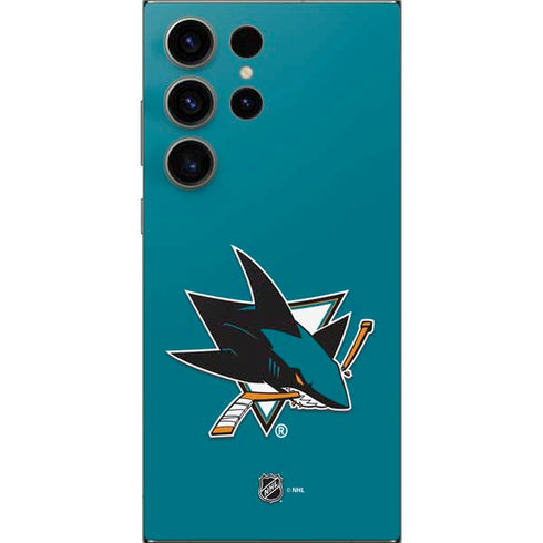 NHL San Jose Sharks Solid Background Galaxy S25 Ultra Skin