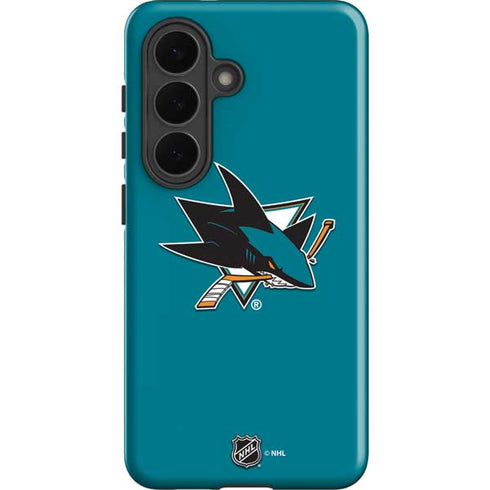 NHL San Jose Sharks Solid Background Galaxy S26 Impact Case