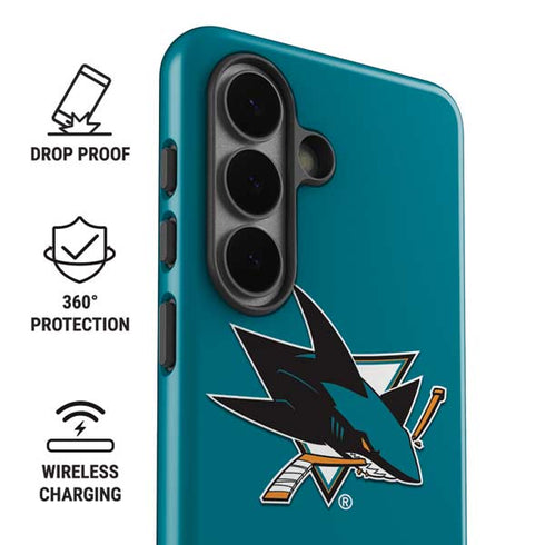 NHL San Jose Sharks Solid Background Galaxy S26 Plus Impact Case