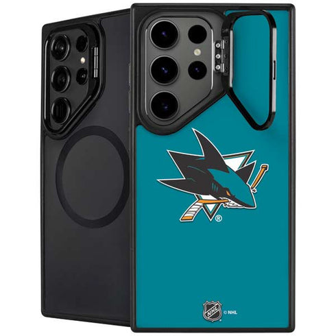 NHL San Jose Sharks Solid Background Galaxy S26 Ultra Kickstand Case
