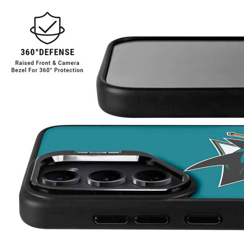 NHL San Jose Sharks Solid Background Galaxy S26 Ultra Kickstand Case