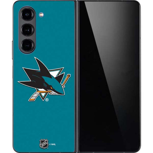 NHL San Jose Sharks Solid Background Galaxy Z Fold5 5G Skin