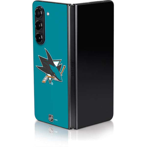 NHL San Jose Sharks Solid Background Galaxy Z Fold5 5G Skin