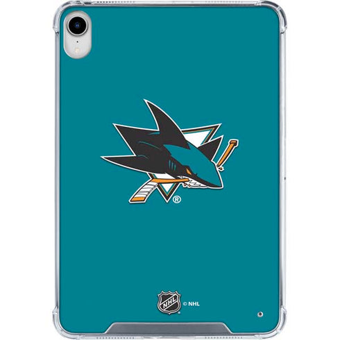 NHL San Jose Sharks Solid Background iPad 11th Gen (2025) Clear Case