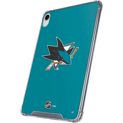 NHL San Jose Sharks Solid Background iPad 11th Gen (2025) Clear Case