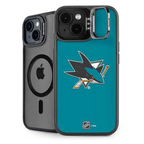NHL San Jose Sharks Solid Background iPhone 14 Kickstand Case