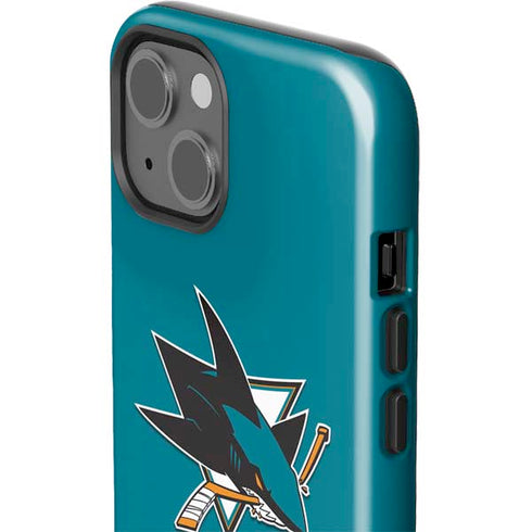 NHL San Jose Sharks Solid Background iPhone 15 Impact Case
