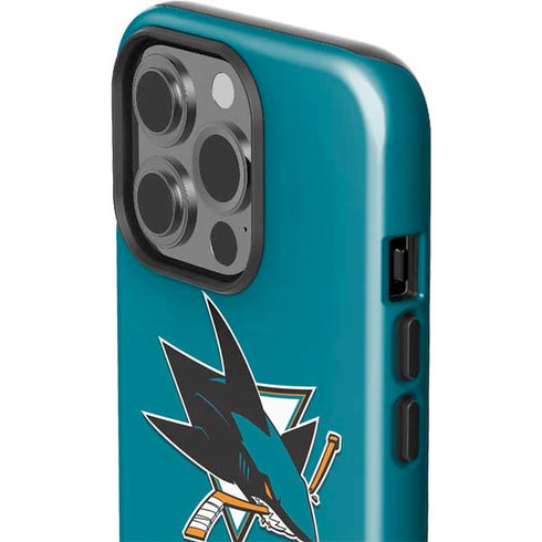 NHL San Jose Sharks Solid Background iPhone 15 Pro Impact Case