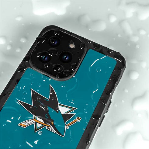NHL San Jose Sharks Solid Background iPhone 15 Pro Waterproof Case