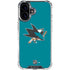 NHL San Jose Sharks Solid Background iPhone 16 Clear Case