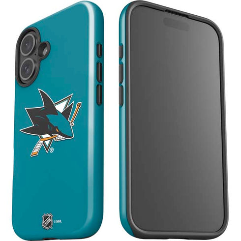 NHL San Jose Sharks Solid Background iPhone 16 Impact Case